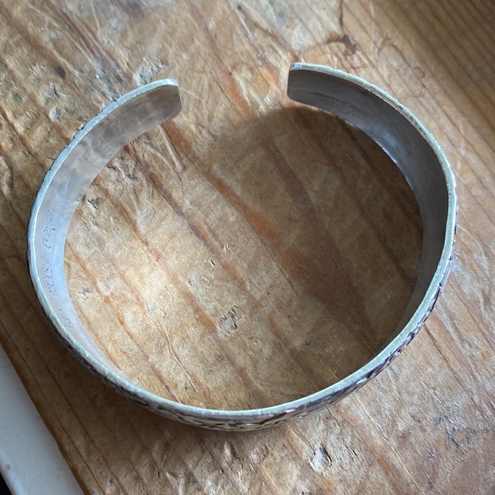 💛 Antique Chinese Pure Silver Bangle - Picture 4 of 6
